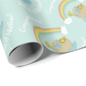 ノアの箱舟ボホ赤ちゃんシャワー ラッピングペーパー (ロールコーナー)