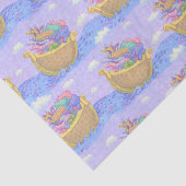 ノアの箱舟動物の紫の模様 薄葉紙 (詳細)