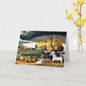 ノアの箱舟絵画のエドワード・ヒックス カード (黄色い花)