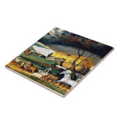 ノアの箱舟絵画のエドワード・ヒックス タイル (側面)