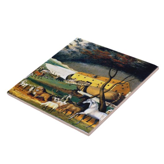 ノアの箱舟絵画のエドワード・ヒックス タイル (側面)