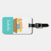 ノアの箱舟、かわいい動物子供へ、 ラゲッジタグ (正面横)