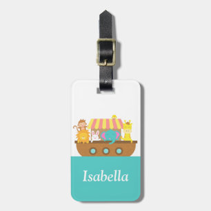 ノアの箱舟、かわいい動物子供へ、 ラゲッジタグ