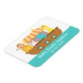 ノアの箱舟、かわいい動物、赤ちゃんシャワーパーティーの好意 マグネット (左側)