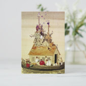 「ノアの箱舟」 ウィリアム・ヒース・ロビンソン サンキューカード (スタンド正面)