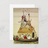 「ノアの箱舟」 ウィリアム・ヒース・ロビンソン サンキューカード (正面/裏面)