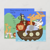 ノアの箱舟 オーダーメイド 誕生日招待状 招待状 (正面/裏面)