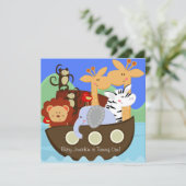 ノアの箱舟 オーダーメイド 誕生日招待状 招待状 (スタンド正面)