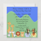 ノアの箱舟 オーダーメイド 誕生日招待状 招待状 (裏面)