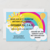 ノアの箱舟 カスタム誕生日子供招待状 招待状 (裏面)