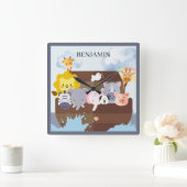 ノアの箱舟 スクエア壁時計 (ホーム)