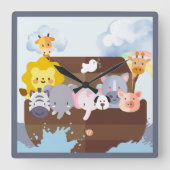 ノアの箱舟 スクエア壁時計 (正面)