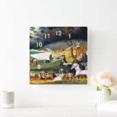 ノアの箱舟 スクエア壁時計 (ホーム)