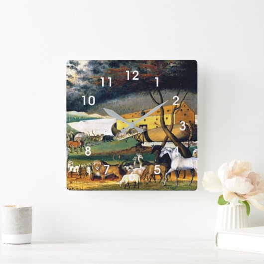 ノアの箱舟 スクエア壁時計 (ホーム)