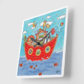 ノアの箱舟 スクエア壁時計 (傾斜)