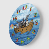 ノアの箱舟 – ゼリー豆の数字 ラージ壁時計 (傾斜)