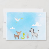 ノアの箱舟 – ベビーシャワー招待状 招待状 (裏面)