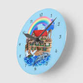 ノアの箱舟 ラウンド壁時計 (傾斜)