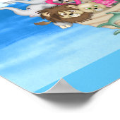 ノアの箱舟 レインボー 壁画 乳児室 装飾 ポスター (角)