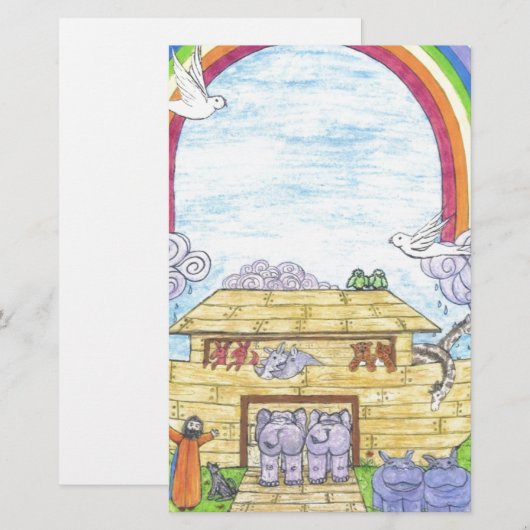 ノアの箱舟 便箋 (正面/裏面)