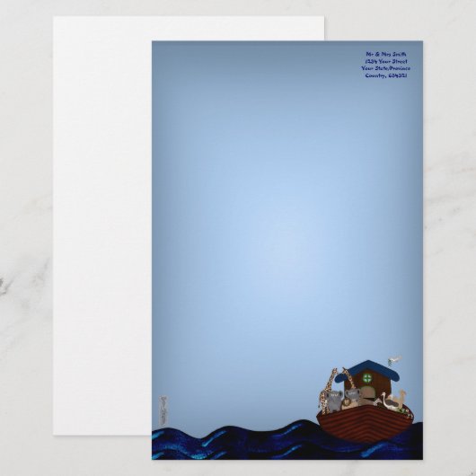 ノアの箱舟 便箋 (正面/裏面)