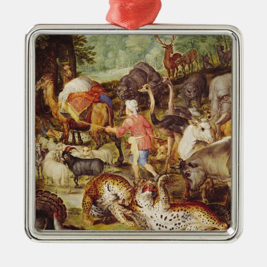 ノアの箱舟、右側の詳細 メタルオーナメント (正面)