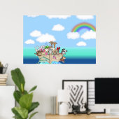 ノアの箱舟 壁画 ポスター 赤ちゃんの寝室 子供部屋 (ホームオフィス)