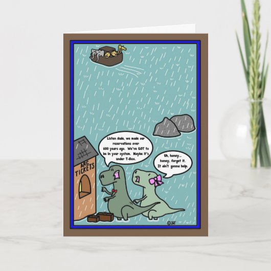 ノアの箱舟 – 恐竜は出発に遅れる カード (正面)