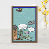 ノアの箱舟 – 恐竜は出発に遅れる カード (黄色い花)