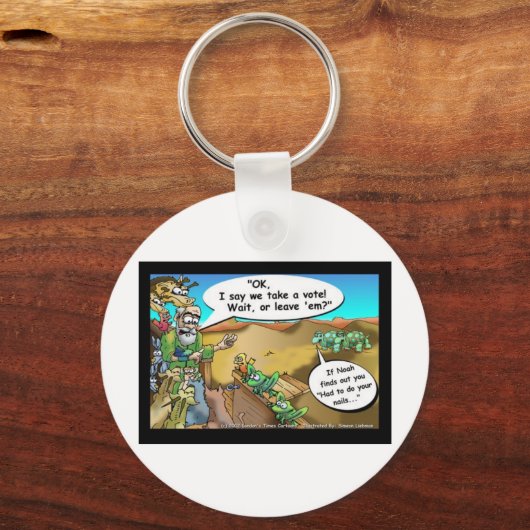 「ノアの箱舟」漫画ティおもしろいーのギフト収集品 キーホルダー (正面)