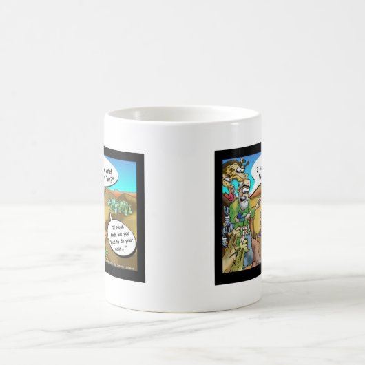 「ノアの箱舟」漫画ティおもしろいーのギフト収集品 コーヒーマグカップ (中央)