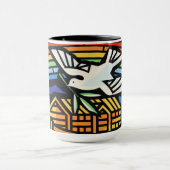 ノアの箱舟、虹、鳩 マグカップ (中央)