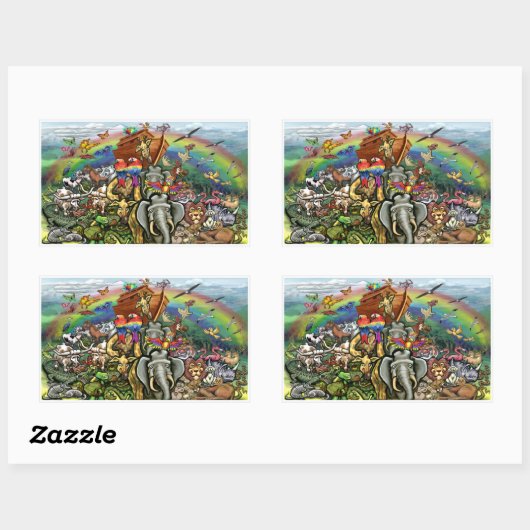 ノアの箱舟 長方形シール (シート)