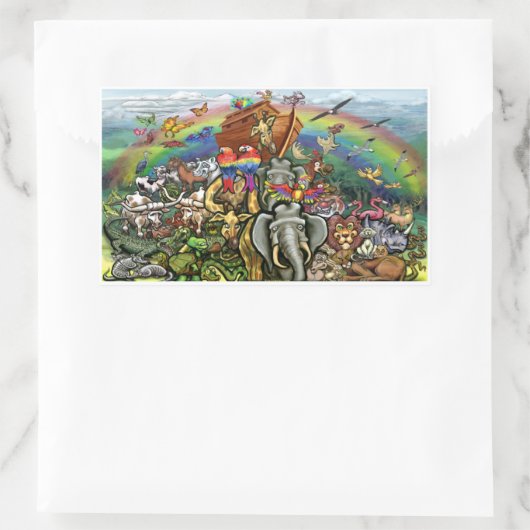 ノアの箱舟 長方形シール (バッグ)