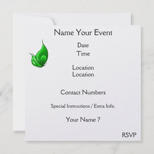 ノアの箱舟 – SRF 招待状 (裏面)