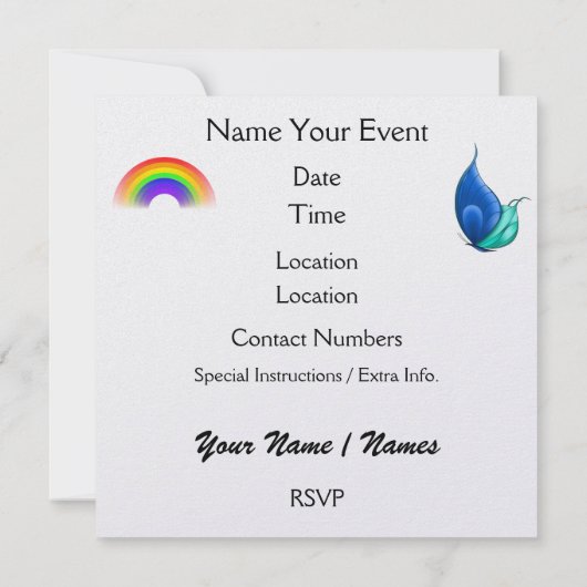 ノアの箱舟 – SRF 招待状 (裏面)