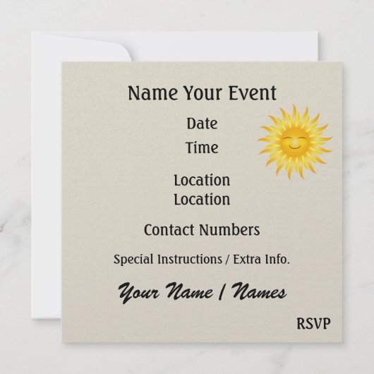 ノアの箱舟 – SRF 招待状 (裏面)