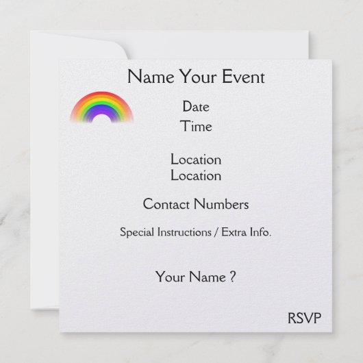 ノアの箱舟 – SRF 招待状 (裏面)