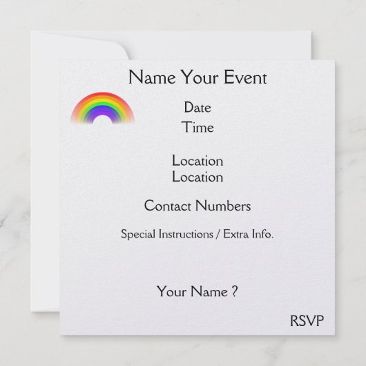 ノアの箱舟 - SRF 招待状 (裏面)