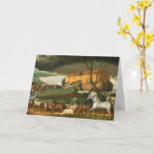 ノアの箱舟byエドワード・ヒックス – 1846 カード (黄色い花)