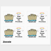 ノアの箱虹の神の約束 長方形シール (シート)