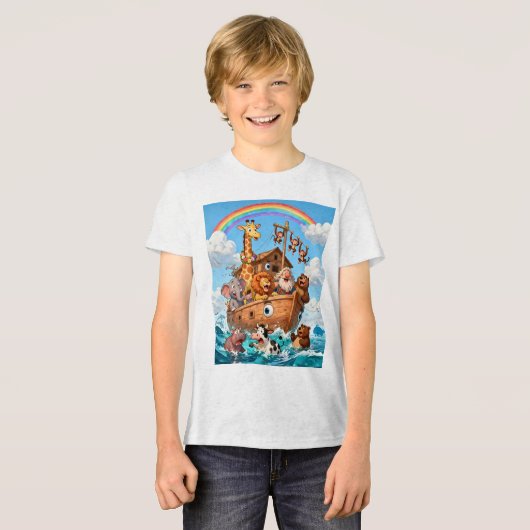 ノアの素晴らしい方舟の冒険 - 第2弾 トライブレンドＴシャツ (正面全面)