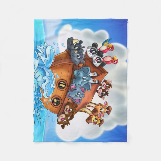 ノアの避難所の漫画は総括的な寝室をからかいます フリースブランケット (正面)