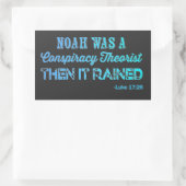 ノアは陰謀理論家だった 長方形シール (バッグ)