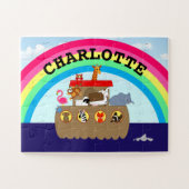 ノアアークレインボーパーソナライズされた ジグソーパズル (横)