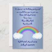 ノアアーク動物の招待ブルー 招待状 (裏面)