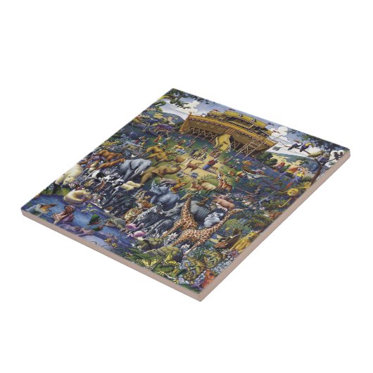 ノアアーク動物 タイル (側面)