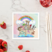 ノアカスタマイズのアークベビーシャワー紙ナプキンス スタンダードカクテルナプキン (インサイチュ)