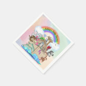 ノアカスタマイズのアークベビーシャワー紙ナプキンス スタンダードカクテルナプキン (角)