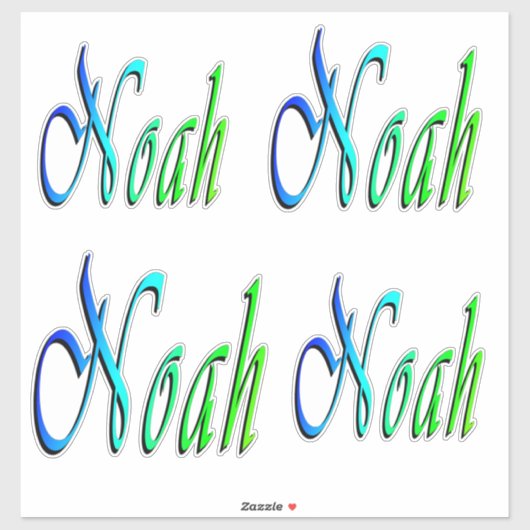 ノアカラフルの名前 シール (シート)